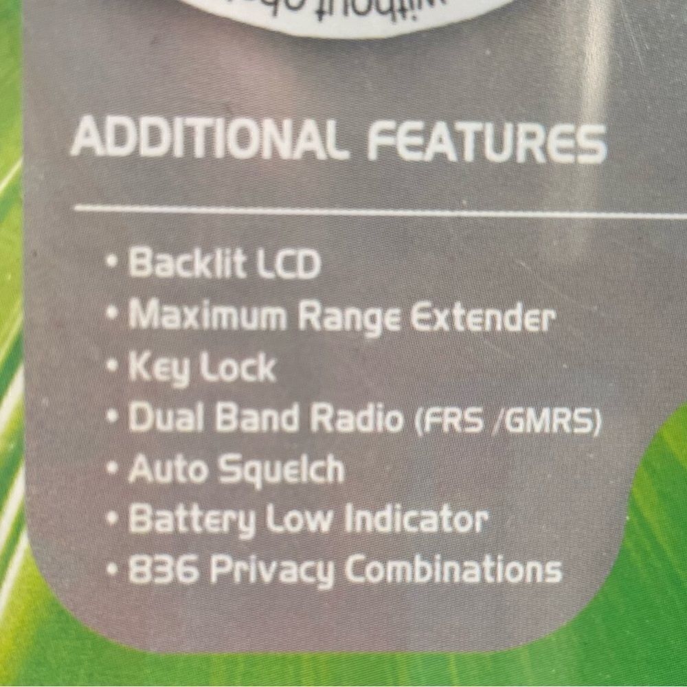 COBRA PR260-2WX VP GMRS/FRS TWO-WAY RADIOS - Picture 6 of 9